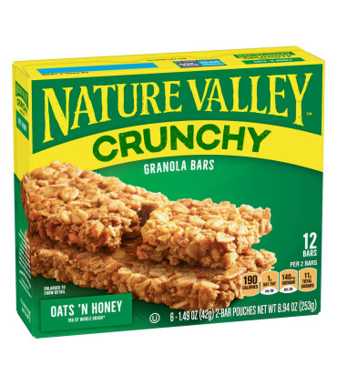 Barras De Cereal Avena Y Miel Nature Valley 42 Gr. X6