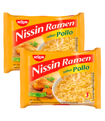 Ramen Nissin Pollo 85 Gr. Pack X2