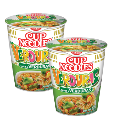 Cup Noodles Nissin Verdura 65 Gr. Pack X2