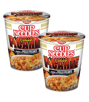 Cup Noodles Nissin Pollo Picante 69 Gr. Pack X2