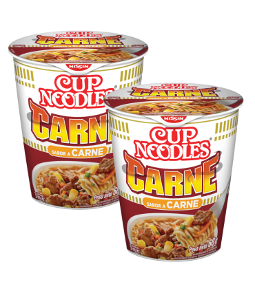 Cup Noodles Nissin Carne 68 Gr. Pack X2