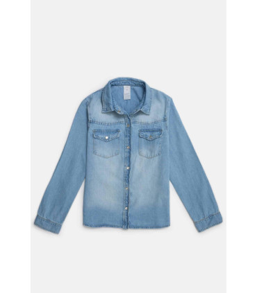 Camisa Niñas Cheeky Ml Bas G Blue Den Ce 4-14