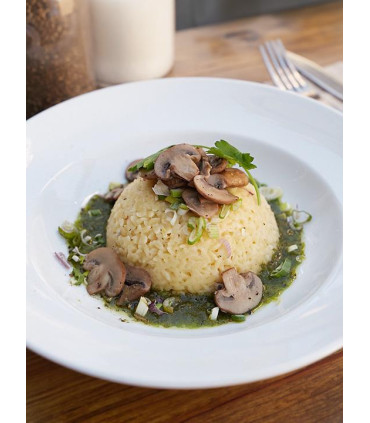 Risotto De Semola Y Hongos