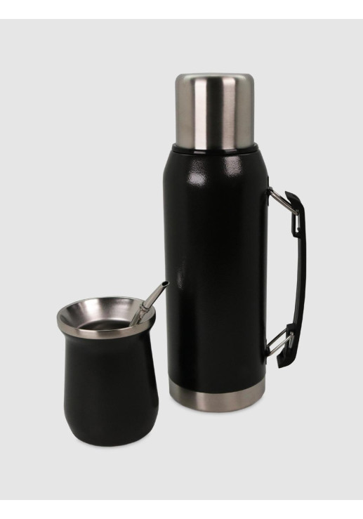 Termo Acero Sakura Negro 1lt