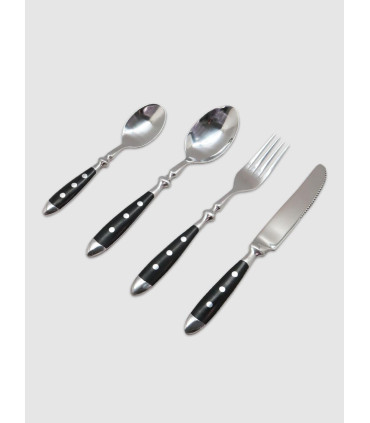 Set Cubiertos Bistro Negro