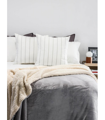 Frazada King Doble Flannel Con Piel