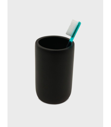 Vaso Portacepillo De Dientes Negro Capri