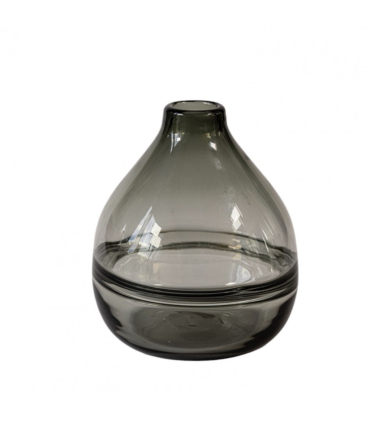 Jarrón Vidrio Bombé Grey