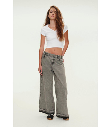 Pantalon Mujer Como Quieres Jean Wide Leg Osaka 22 34