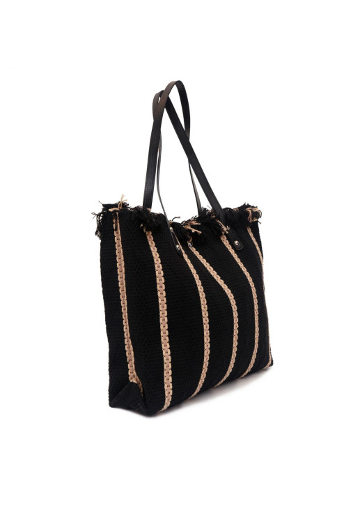 Bolso Malia Negro Rayado