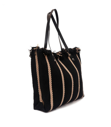 Bolso Malia Negro Rayado