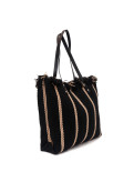 Bolso Malia Negro Rayado