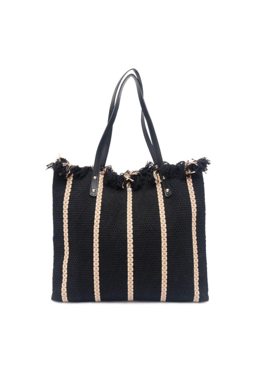 Bolso Malia Negro Rayado