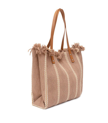 Bolso Malia Beige Rayado