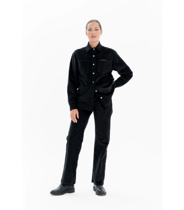 Camisa Corderoy - Negro