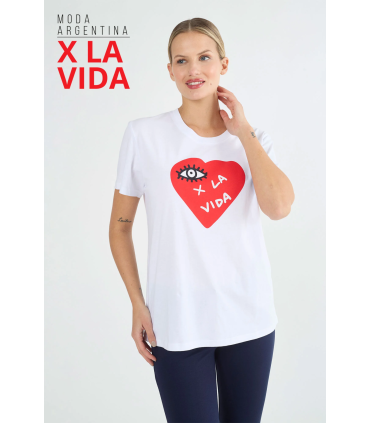 Remera X La Vida - Blanco