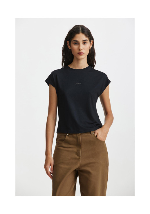 Remera Haines Abc Negro 36/38