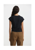 Remera Haines Abc Negro 36/38