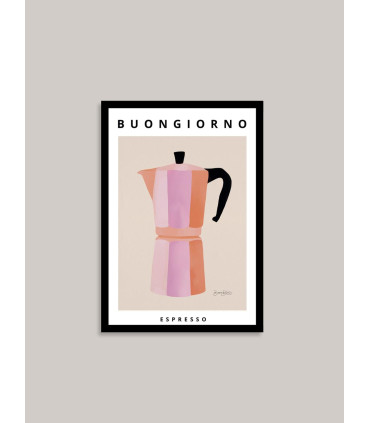 Cuadro Buongiorno 30x40 Borde Negro