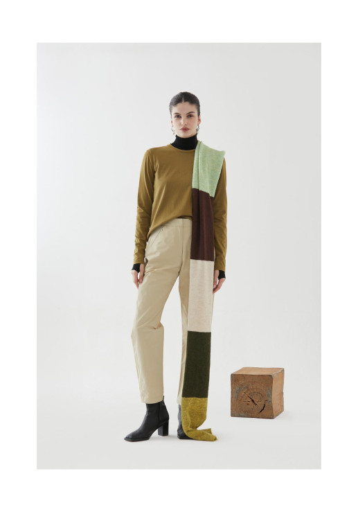 Bufanda Setas Abc Verde Talle Unic