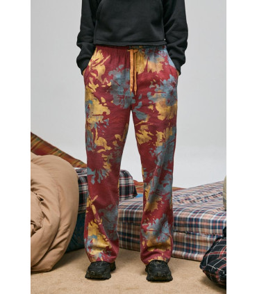 Pantalón Estampado Borgoña