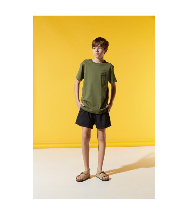Traje De Baño Liso Teens Negro