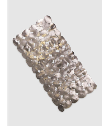 Alfombra Baño Pvc Piedras Plomo