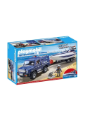 Playmobil Coche Policia Con Lancha