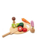 Cortando Verduras De Madera