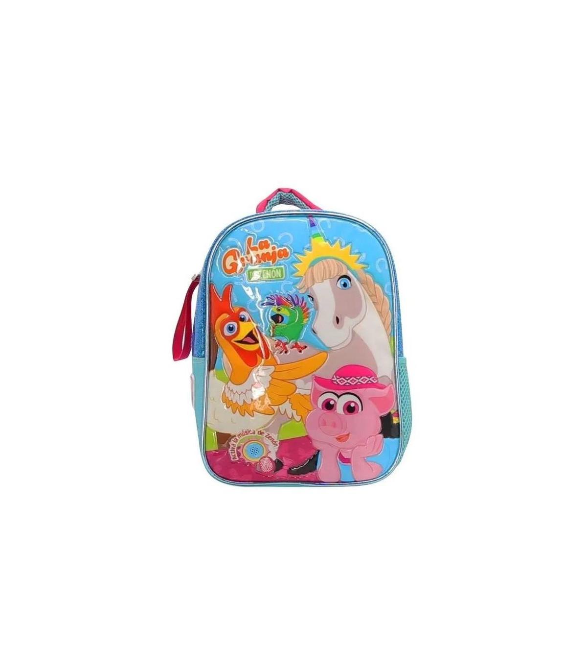 Mochila Granja De Zenon Con Sonido Espalda 12"