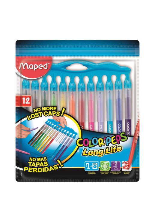 Maped Marcadores Larga Vida X 12