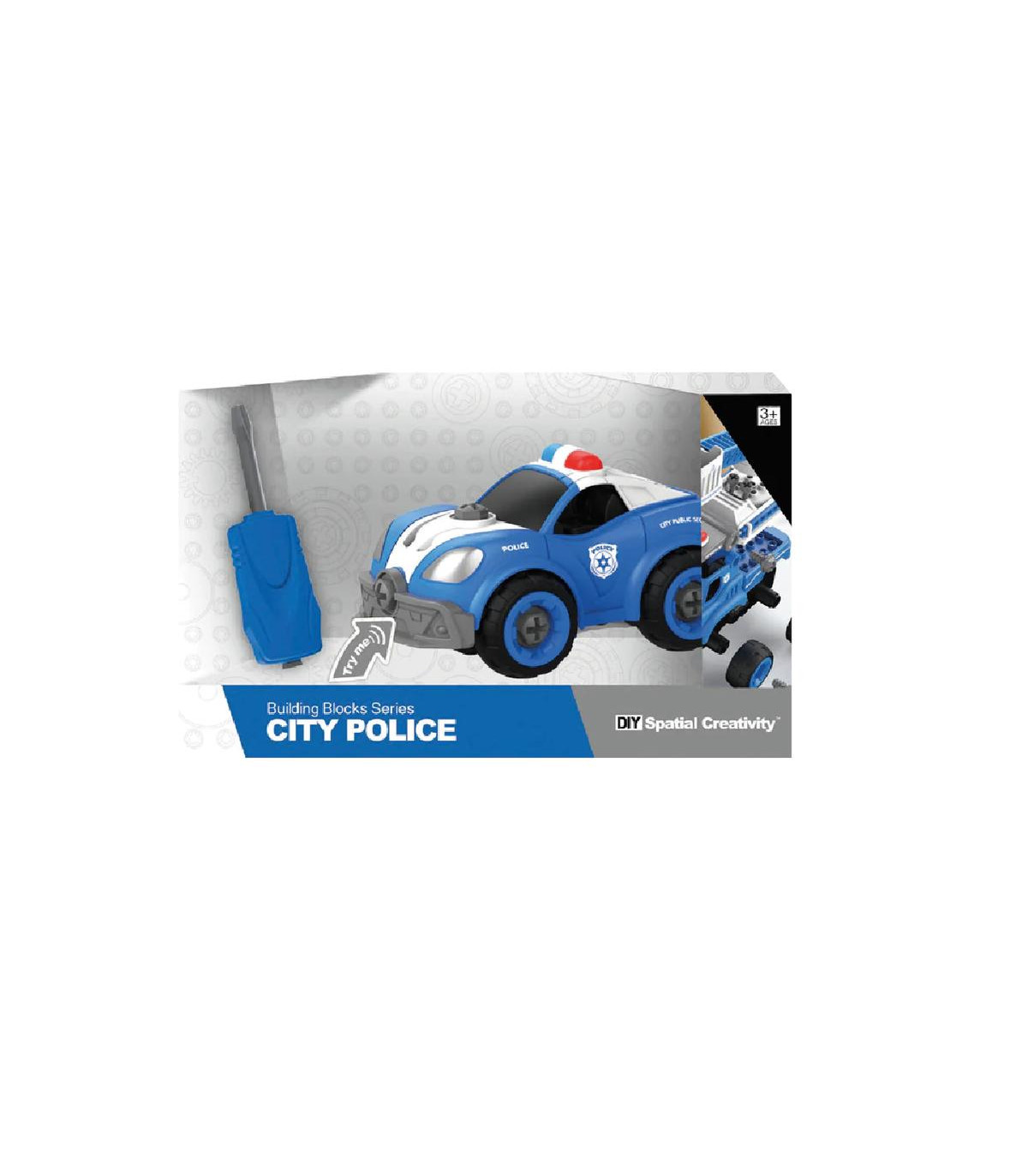 Auto Policia Desarmable Con Sonido
