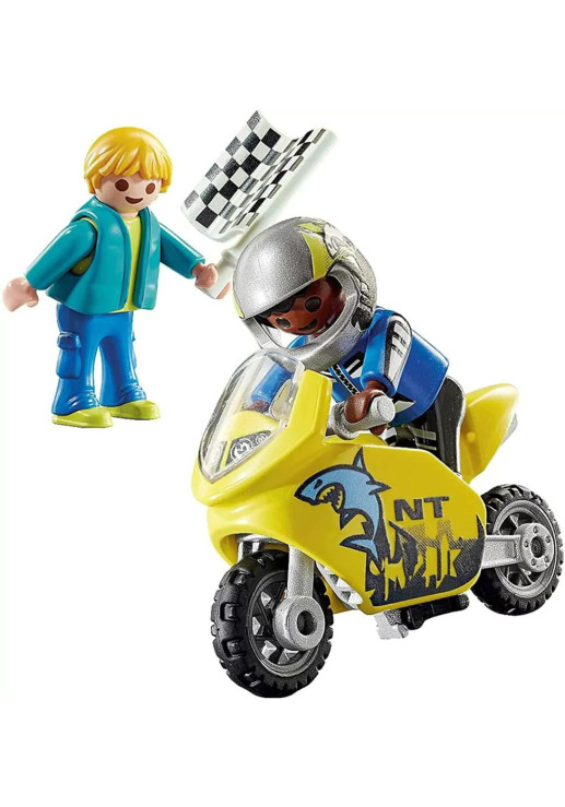 Playmobil Chicos Con Motos Carrera