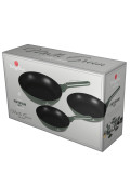 Bateria 3 Sartenes Matte Green Collection - Bh/8206