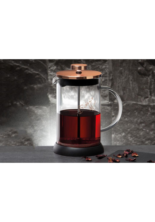 Cafetera De Vidrio Metallic Line Rose Gold Edition - Bh/1494