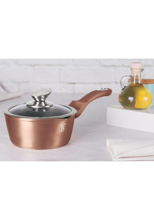 Cacerola Con Mango Y Tapa 16cm Metallic Line Rose Gold Edition - Bh/1524n