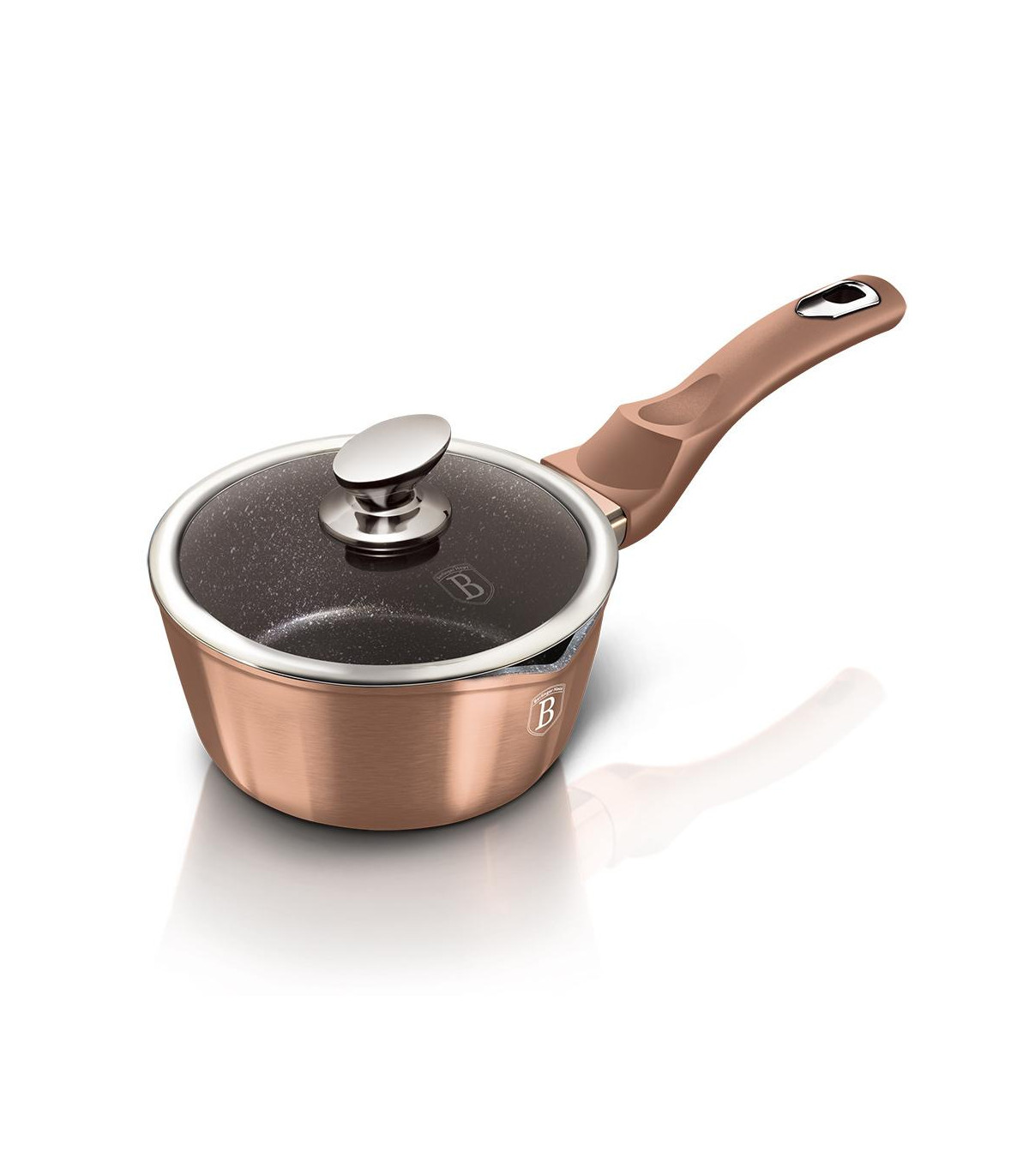 Cacerola Con Mango Y Tapa 16cm Metallic Line Rose Gold Edition - Bh/1524n