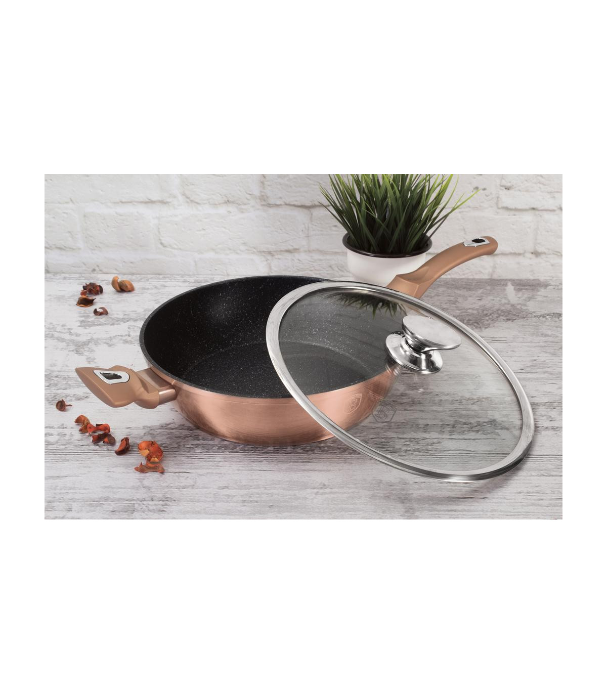 Sarten Profunda Y Tapa 24cm Metallic Line Rose Gold Edition - Bh/1517n
