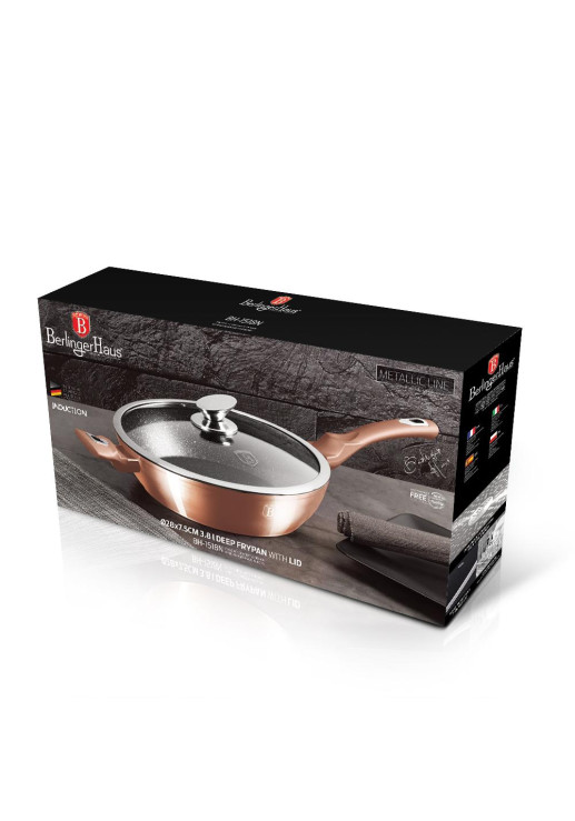 Sarten Profunda Y Tapa 24cm Metallic Line Rose Gold Edition - Bh/1517n