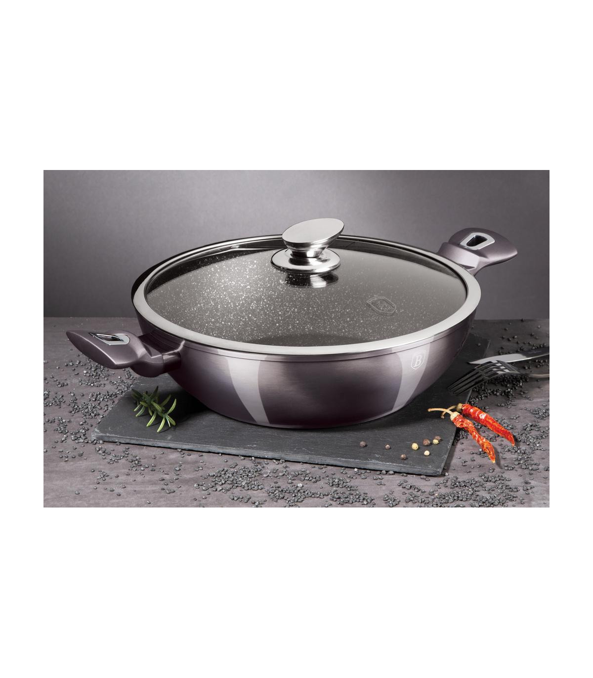 Wok Con Asas 30cm Metallic Line Carbon Pro Edition - Bh/7111