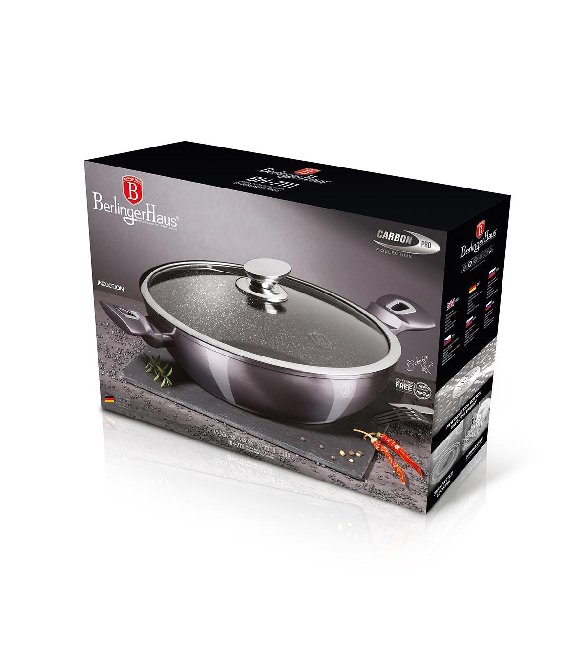 Wok Con Asas 30cm Metallic Line Carbon Pro Edition - Bh/7111