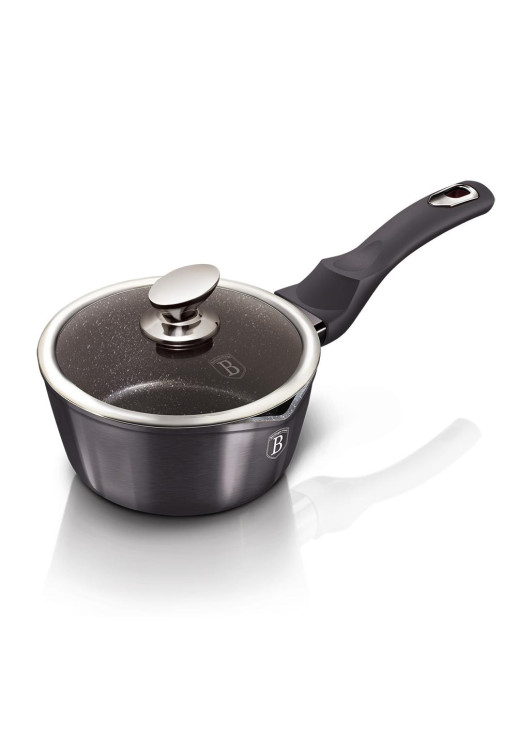 Cacerola Con Mango Y Tapa 16cm Metallic Line Carbon Pro Edition - Bh/6907
