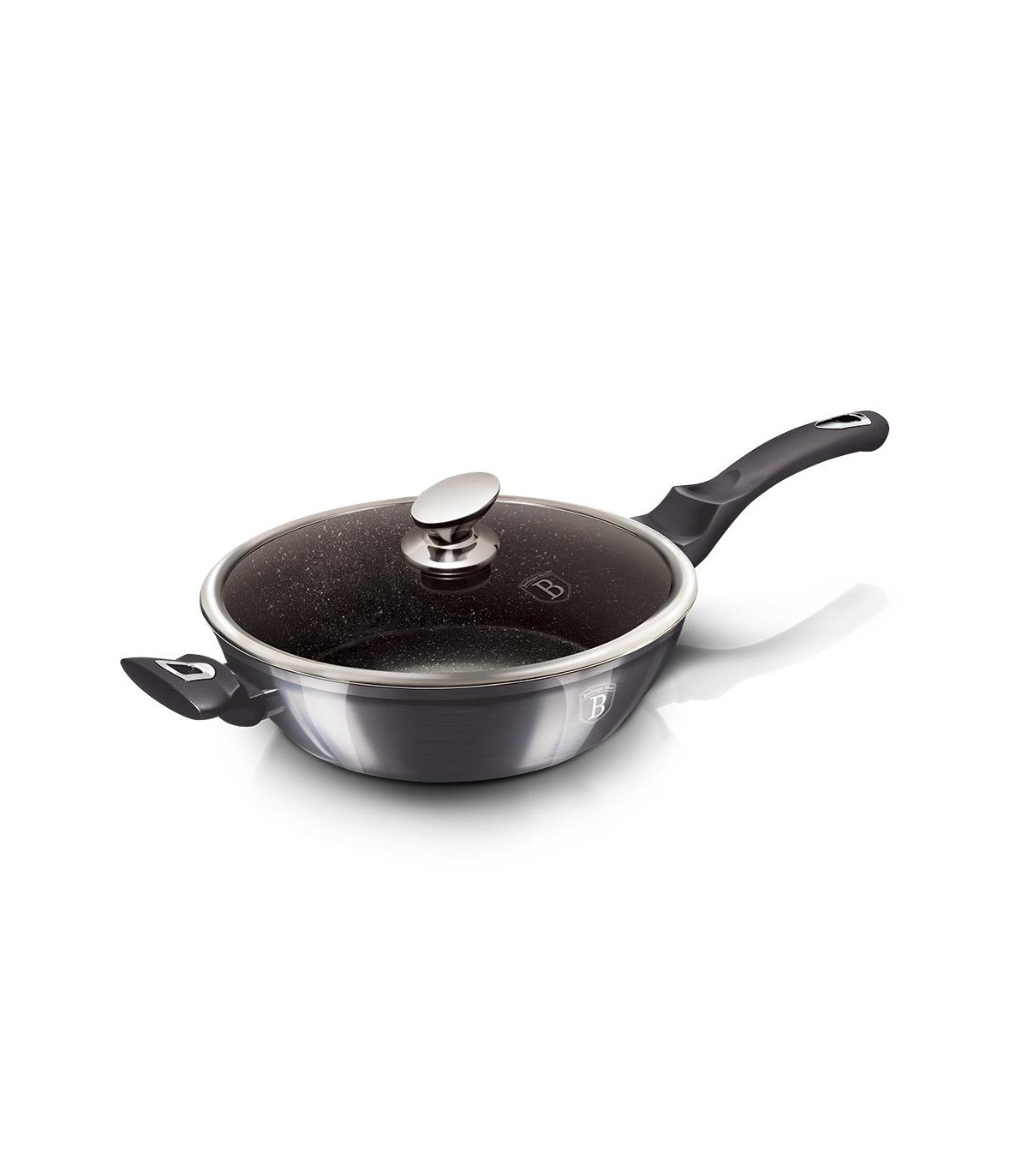 Sarten Profunda Con Tapa 32cm Metallic Line Carbon Pro Edition - Bh/7139