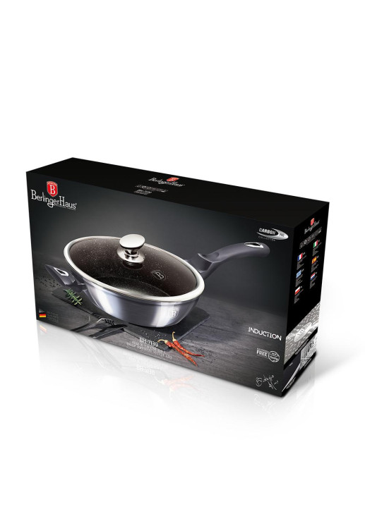 Sarten Profunda Con Tapa 32cm Metallic Line Carbon Pro Edition - Bh/7139