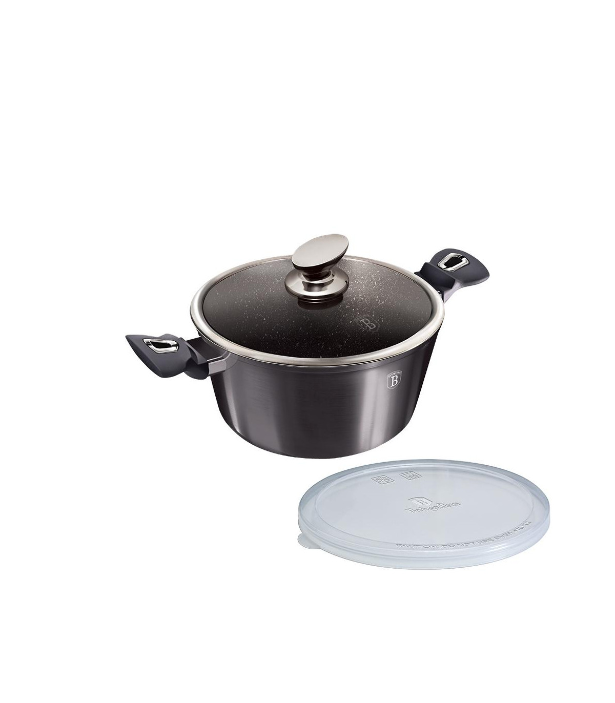 Cacerola Con Tapa 28cm Metallic Line Carbon Pro Edition - Bh/6894n