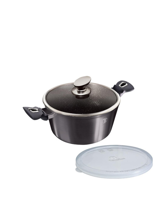 Cacerola Con Tapa 24cm Metallic Line Carbon Pro Edition - Bh/6893n