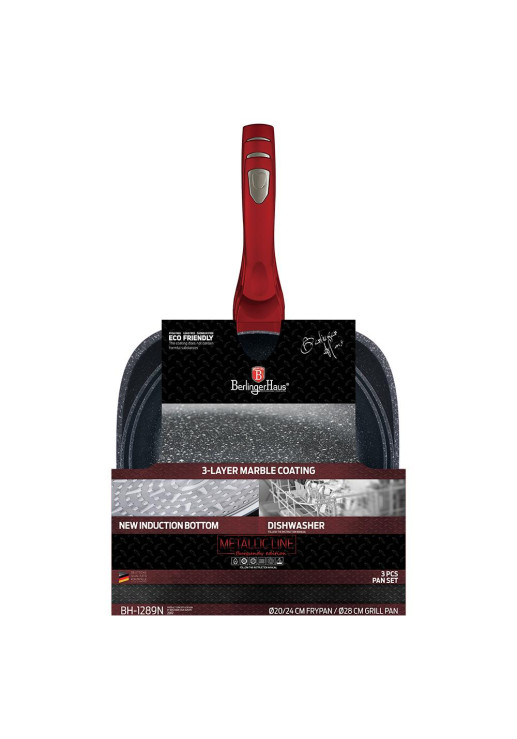 Bateria 3 Piezas Metallic Line Burgundy Edition Bh/1289nf