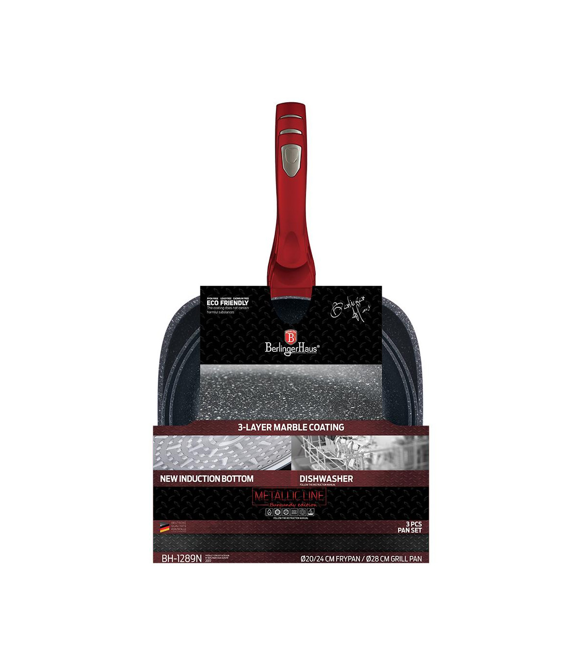 Bateria 3 Piezas Metallic Line Burgundy Edition Bh/1289nf