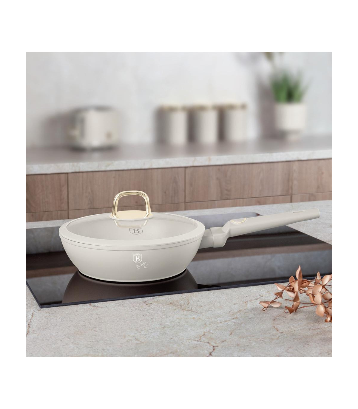 Sarten Profunda Con Tapa 24 Cm Sahara Collection Bh/8062