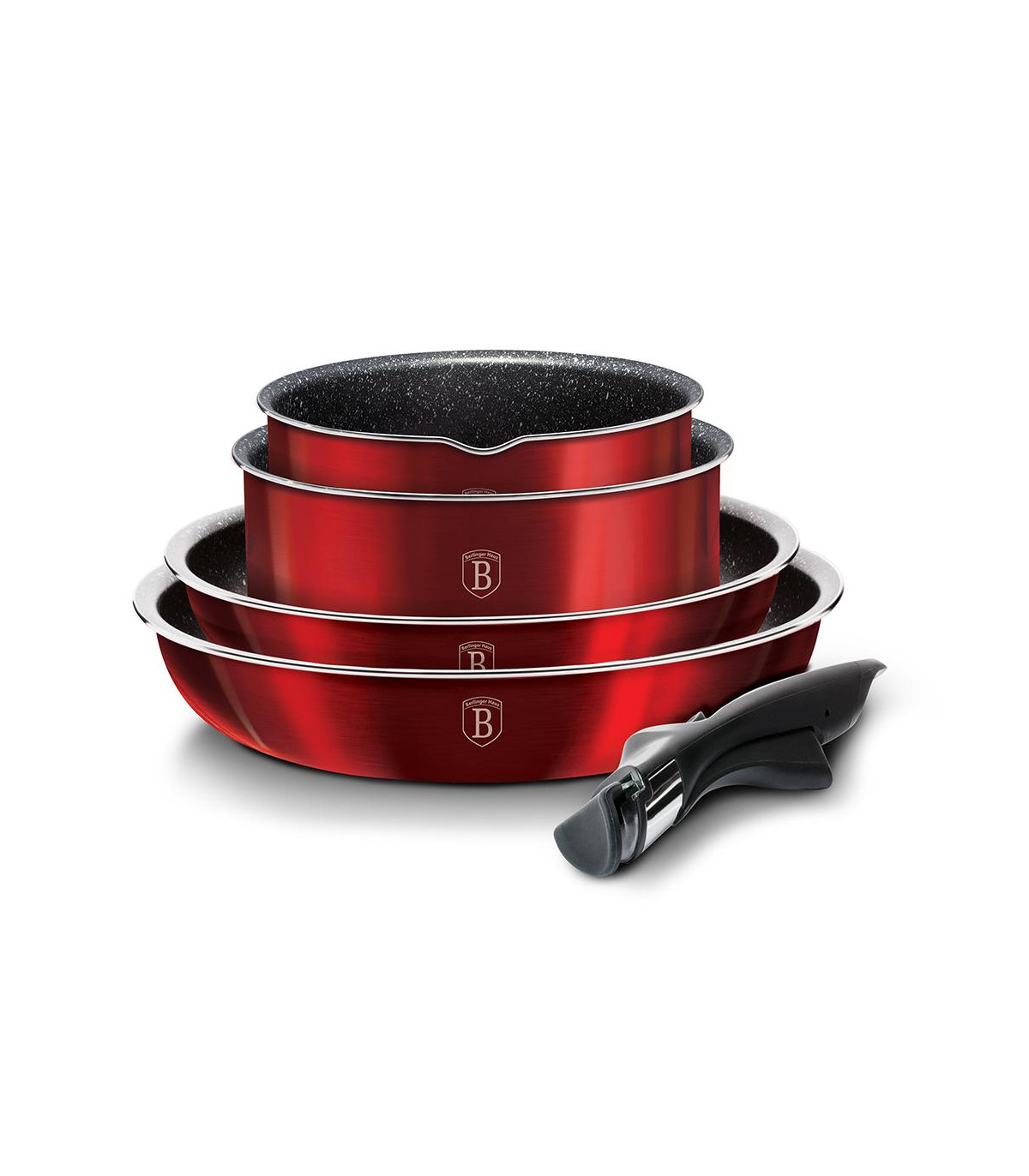 Bateria 9 Piezas Metallic Line Burgundy Edition - Bh/6145